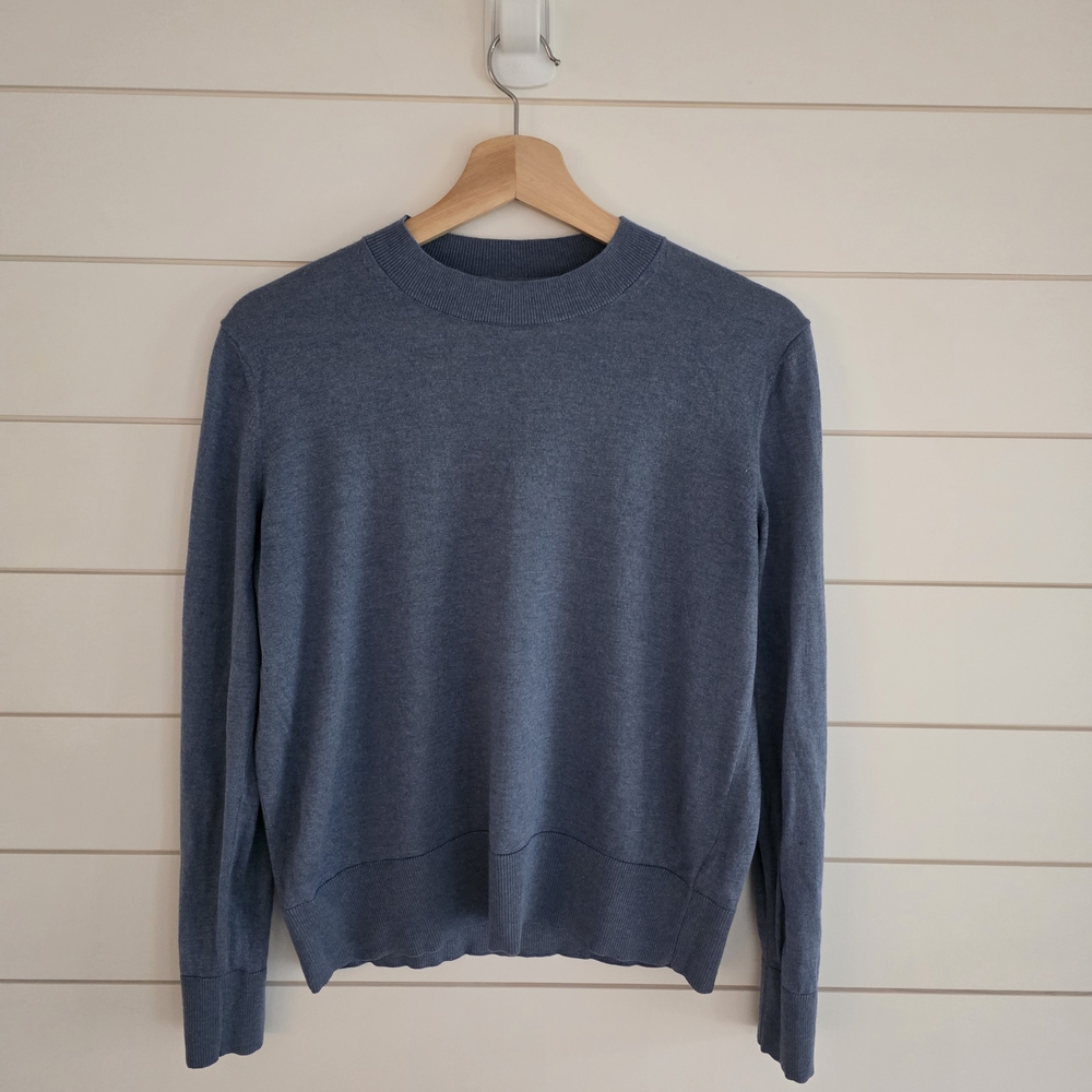 Banana Republic Women's Blue Crewneck Sweater Silk Blend